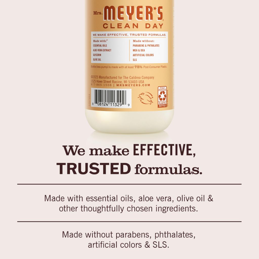 MRS. MEYER'S CLEAN DAY Hand Soap, Oat Blossom Scent, 12.5 Fl Oz Bottle