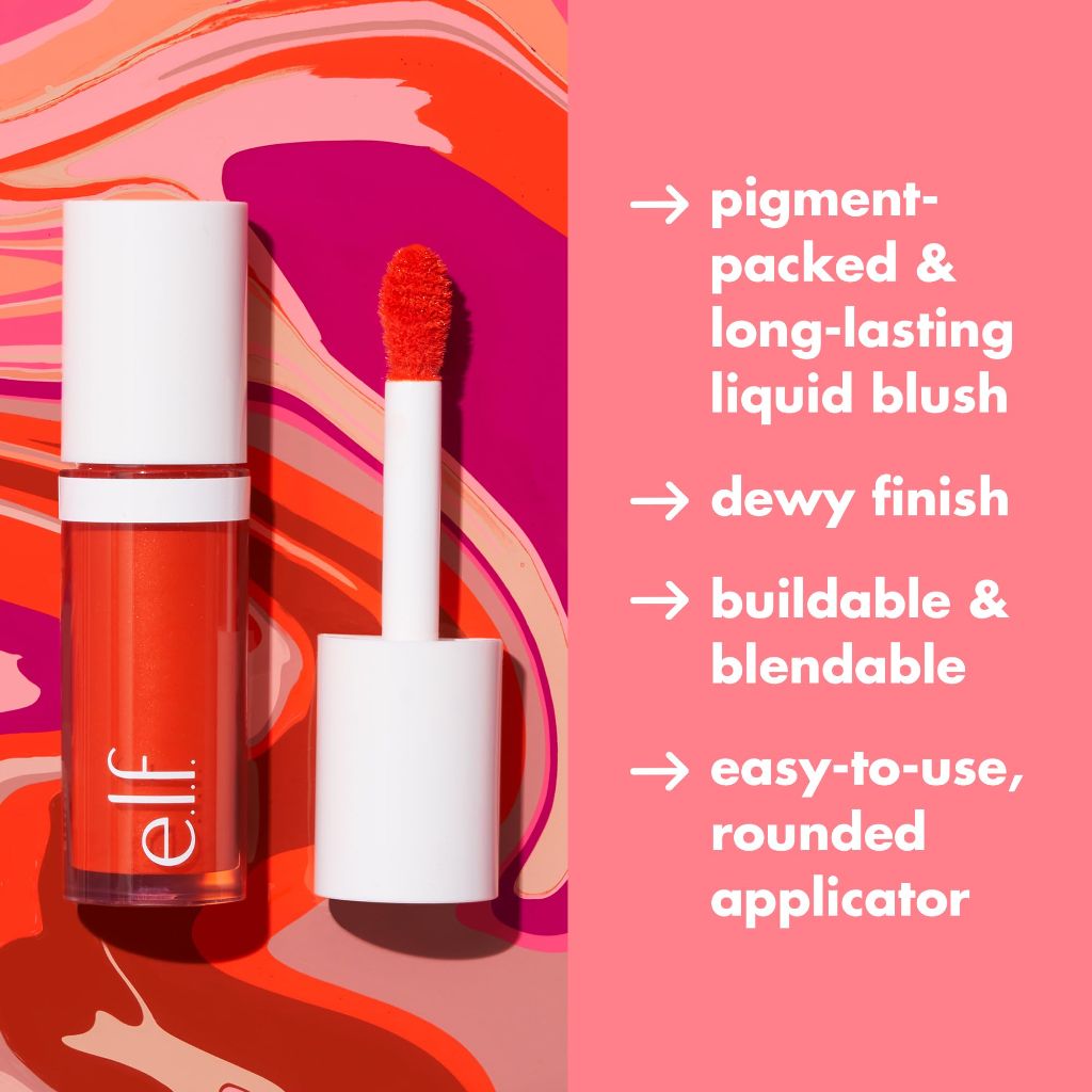 E.l.f. Camo Liquid Blush, High-pigment Color | Cheeky Lychee