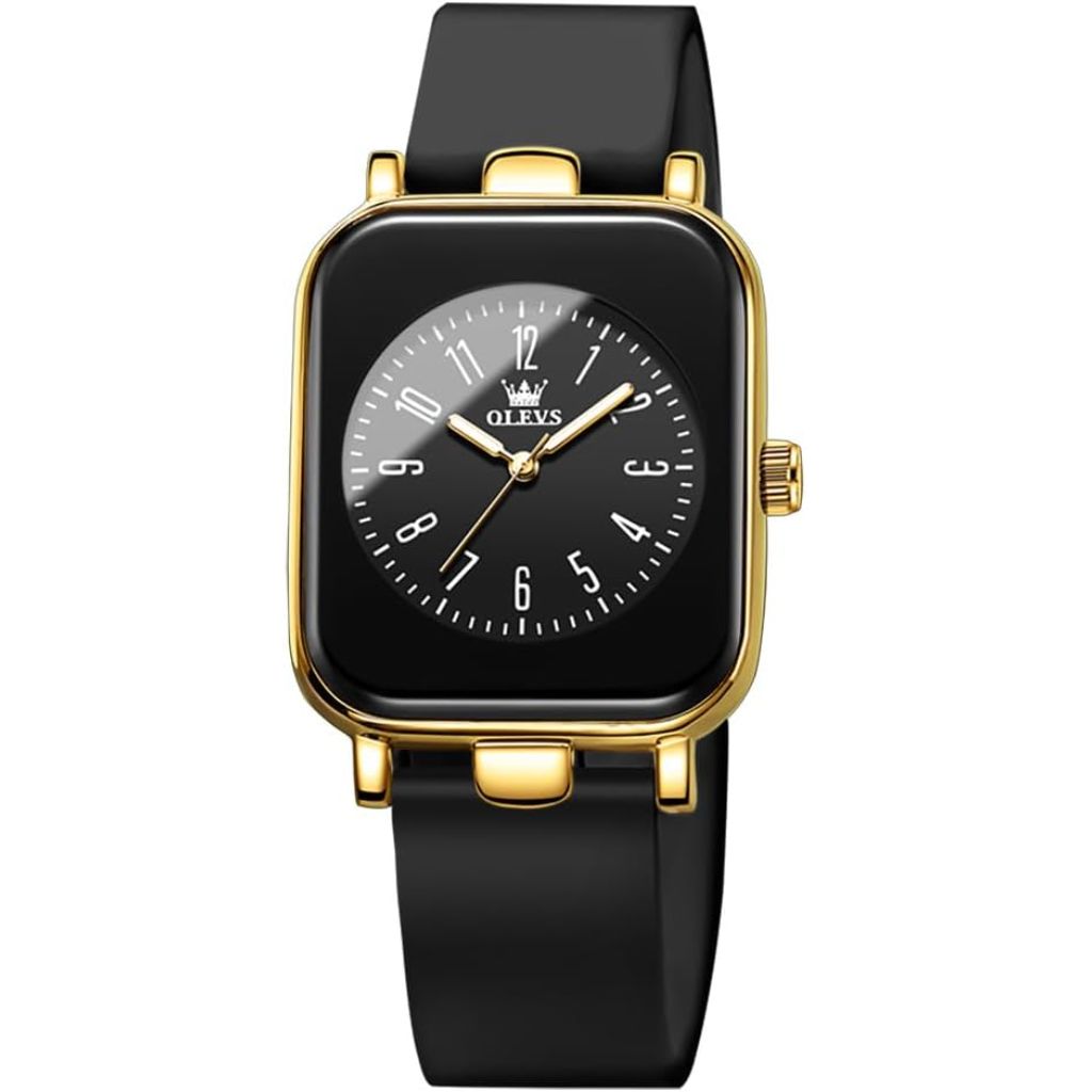 OLEVS Watch for Women, Silicone Strap, Dainty Quartz Waterproof