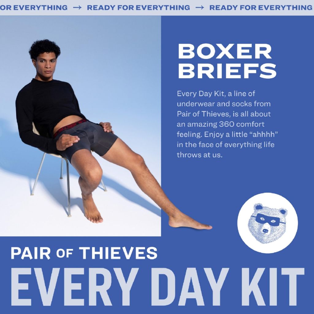 Pair of Thieves Men Every Day Kit Boxer Briefs | Underwear for Men | 3 Pack | Medium