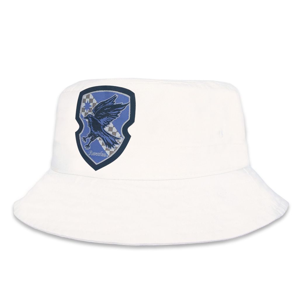 Harry Potter Bucket Hat for Kids, Boy and Girl Sun Hat Kid Ages 4-7 and Big Kids 7-14 | White | Ravenclaw