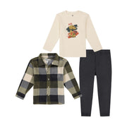 Kids Headquarters 3 piece Set , Tan/Blue/Green - Size 18M