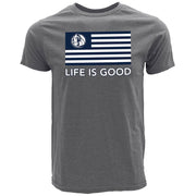 Dallas Mavericks NBA Officially Licensed Life is Good T-Shirt Flag Heather Gray, Medium