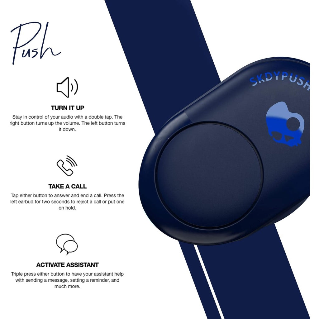 Skullcandy Push True Wireless In-Ear Earbuds - Indigo