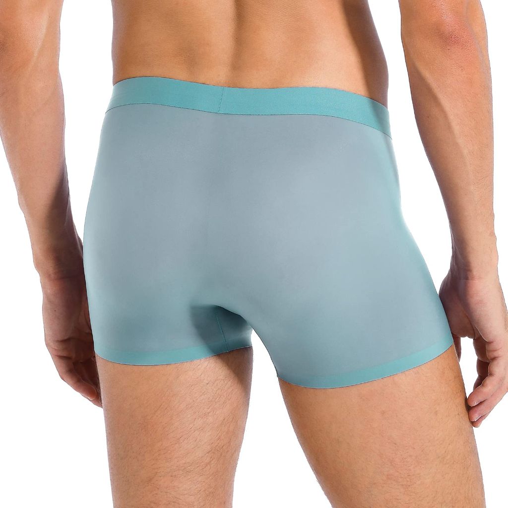 SZ S, VEEAMON Mens Ice Silk Underwear 4-Pack Boxer Briefs Comfortable Soft Trunks Underwear With Gift Box