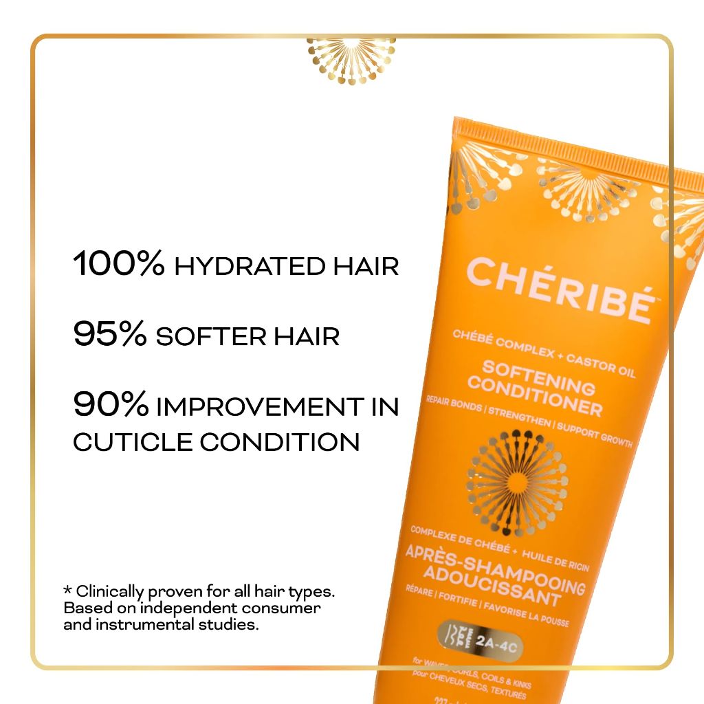 Chéribé Softening Hair Conditioner - Chebe Complex + Castor Oil - Sulfate Free, 8 fl oz