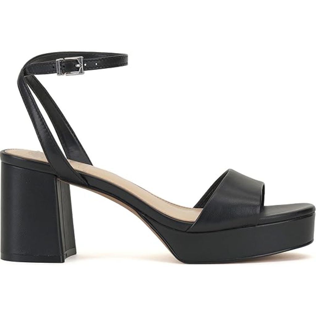 Vince Camuto Women's Pendreya Ankle Strap Platform Sandals - Black, Size 8