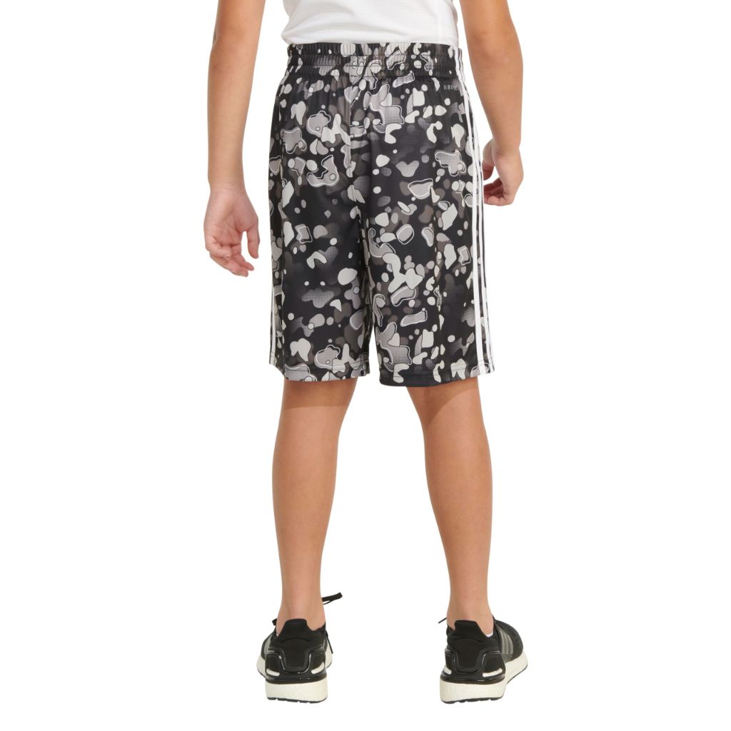SZ 2T, Adidas Boys' AEROREADY® Elastic Waistband Camo Shorts, Black/Grey