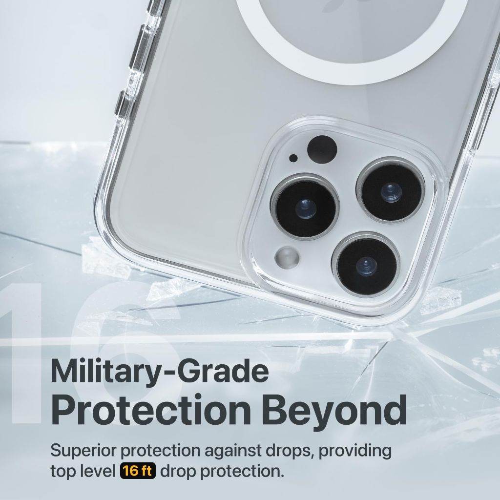 MAGEASY Case for iPhone 16 Plus 6.7" - Never Yellowing Crystal Clear Case | Bright M - Transparent