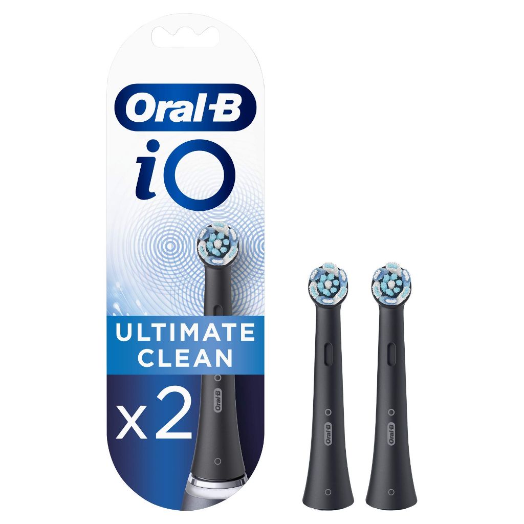 Oral-B iO Ultimate Clean Electric Toothbrush Head | 2Pk | Black