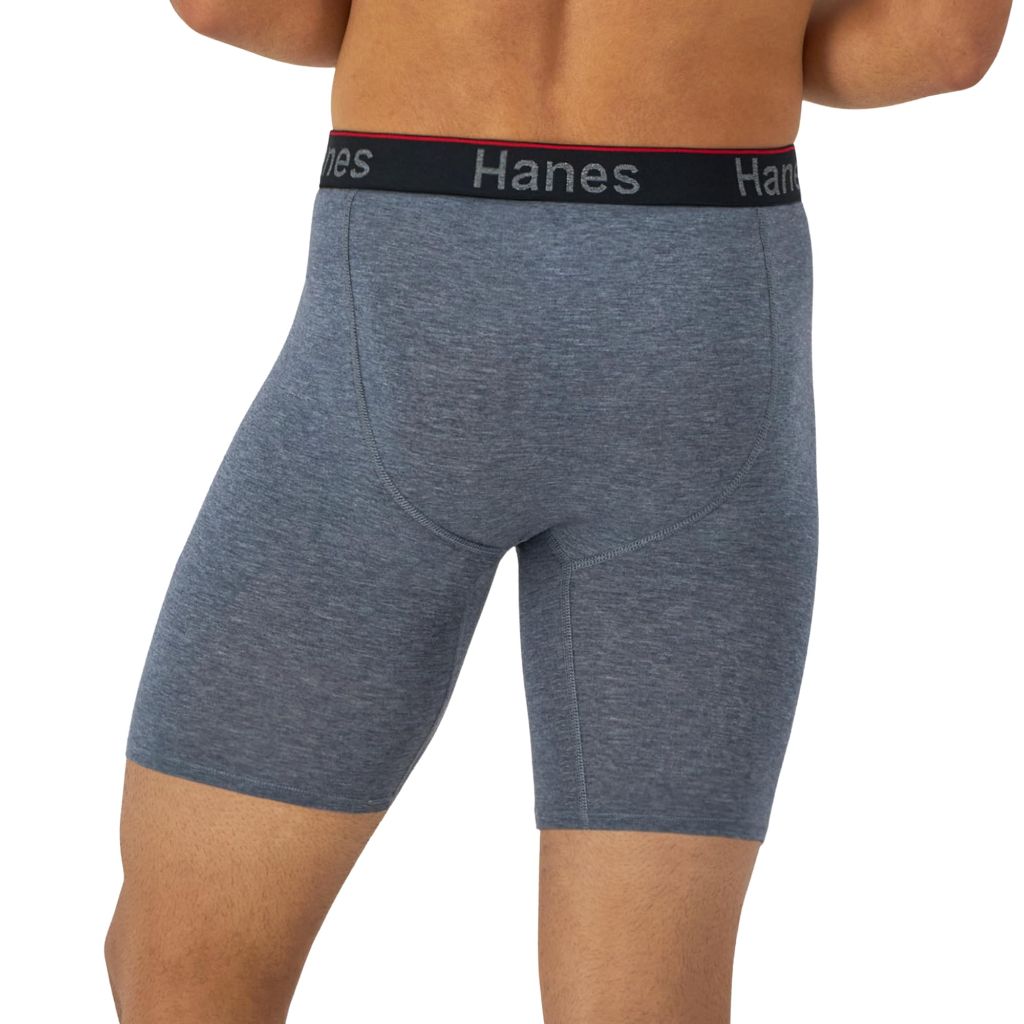 SZ L, Hanes Total Support Pouch Men's Boxer Briefs Pack, Anti-Chafing, Moisture-Wicking Underwear