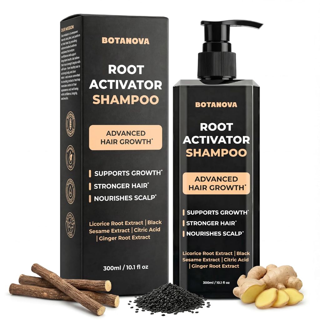 Botanova Root Activator Shampoo for Advanced Hair Growth - 10.1 fl. oz.