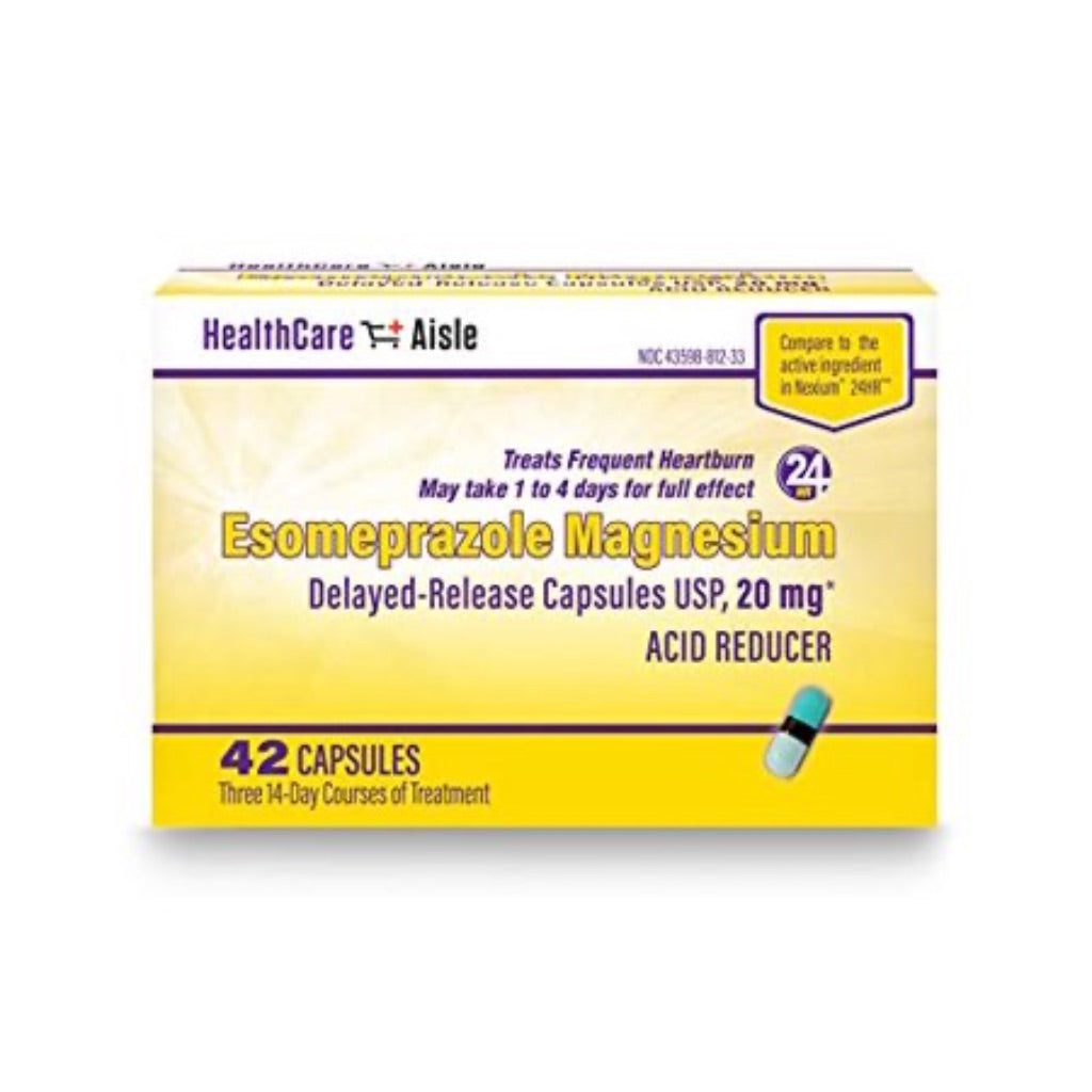 HealthCareAisle Esomeprazole Magnesium Delayed-Release Capsules, USP 20mg - 42 Count
