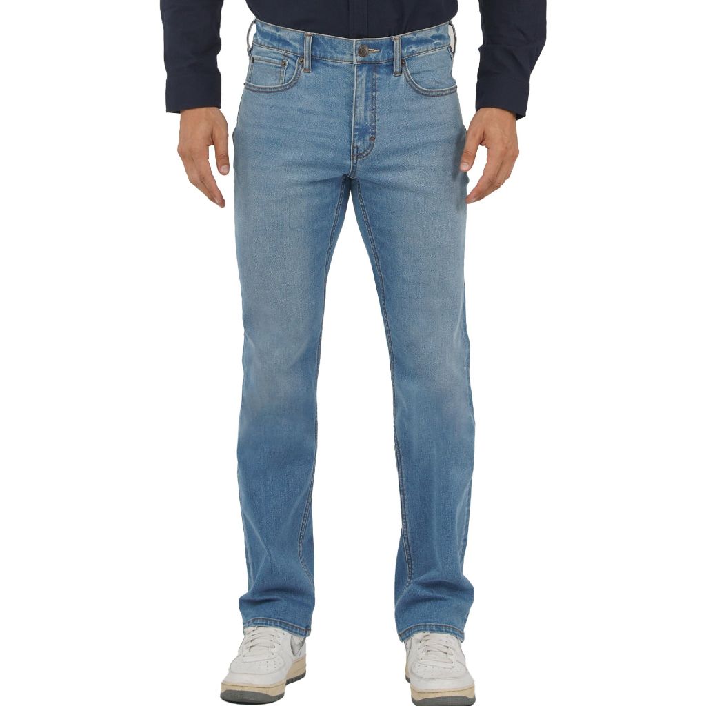 APUOR Men's Regular Fit Flex Jeans Comfort Straight - Light Blue W34xL30