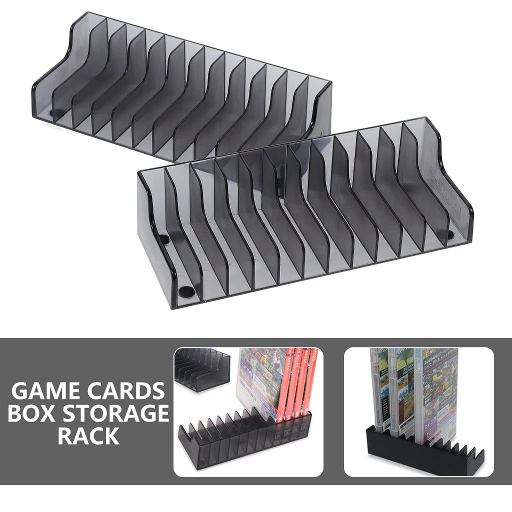 SOLUSTRE 2pcs Dish Rack Table Top Display Stand CD Disk Display Shelf CD Storage Holder Plastic