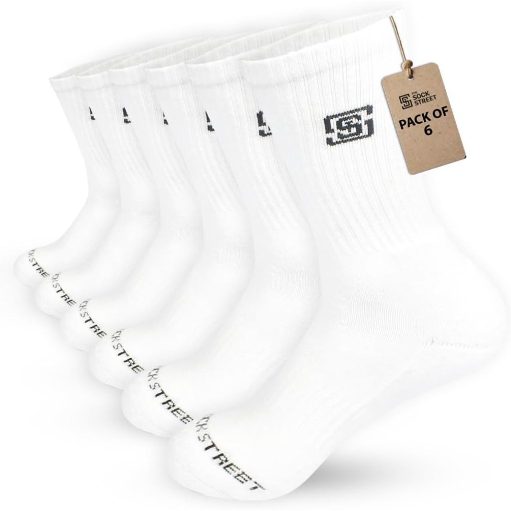 The Sock Street - Men's Crew Socks, 8-12, 6 Pairs