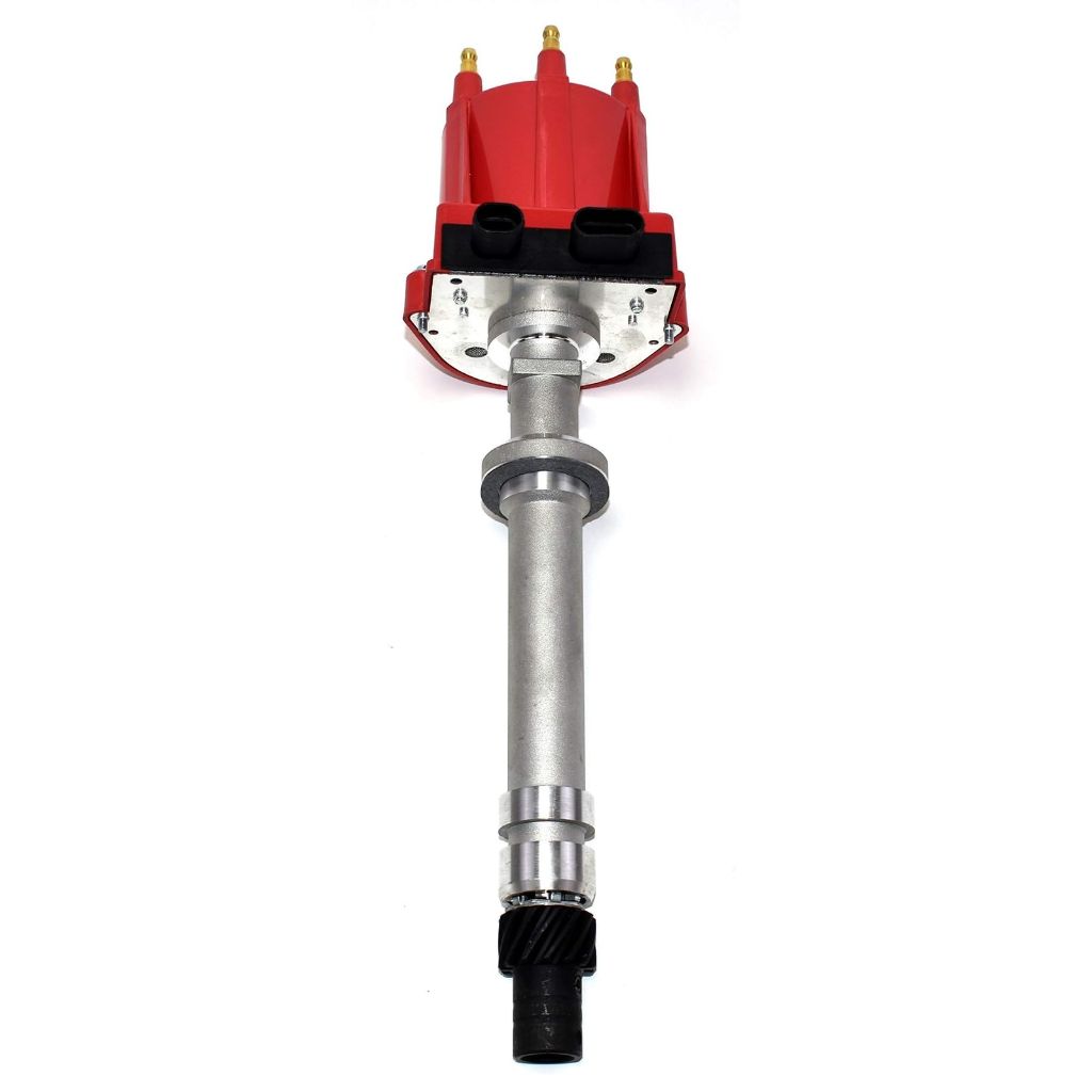 A-Team Performance - 10495798 OEM Distributor HEI651R and Red Spark Plug Wires Set - Compatible with GMC Chevy 4.3L V6 TBI EFI 1985-199 6 CYL Blazer S10 S15 Jimmy Sonoma C K Truck Pontiac Red Cap