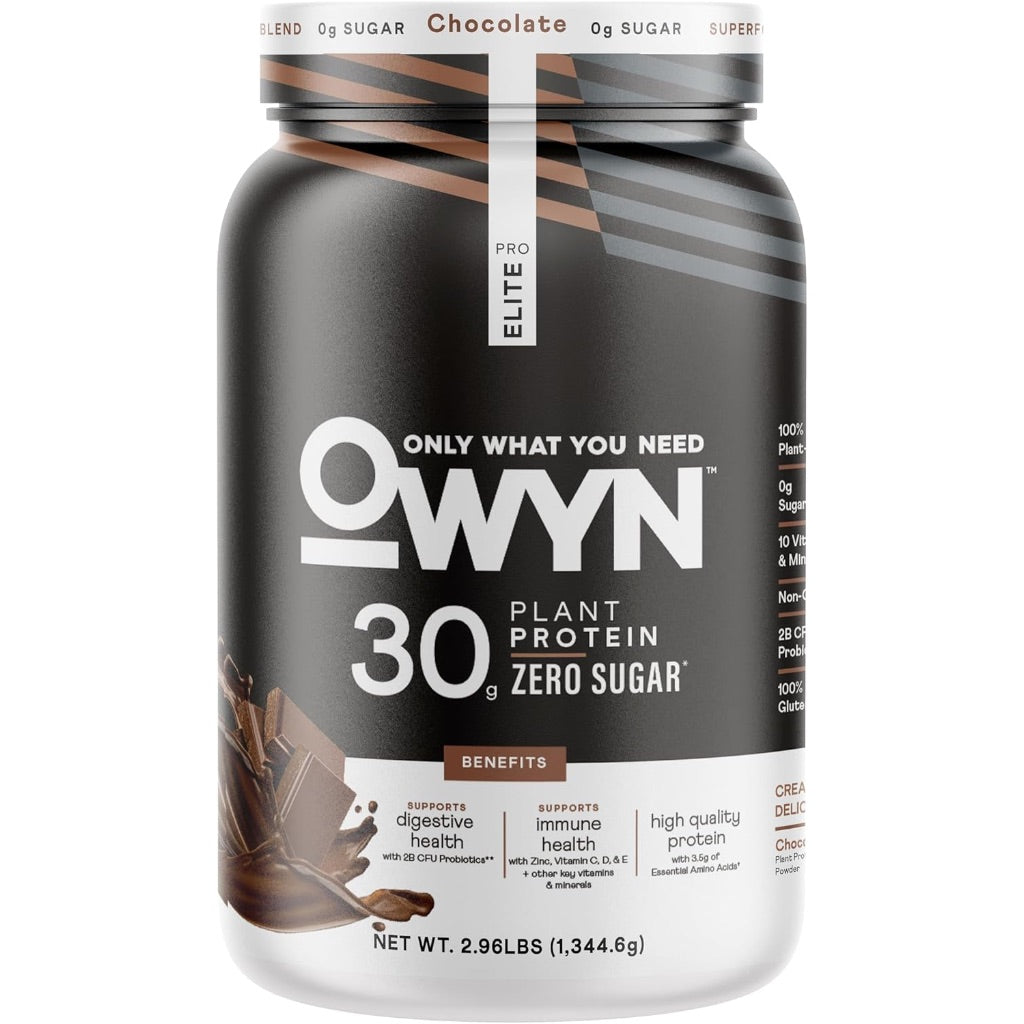 OWYN Only What You Need Pro Elite Plant-Based High Protein Powder, Chocolate, 2.9 lbs (27 Servings)