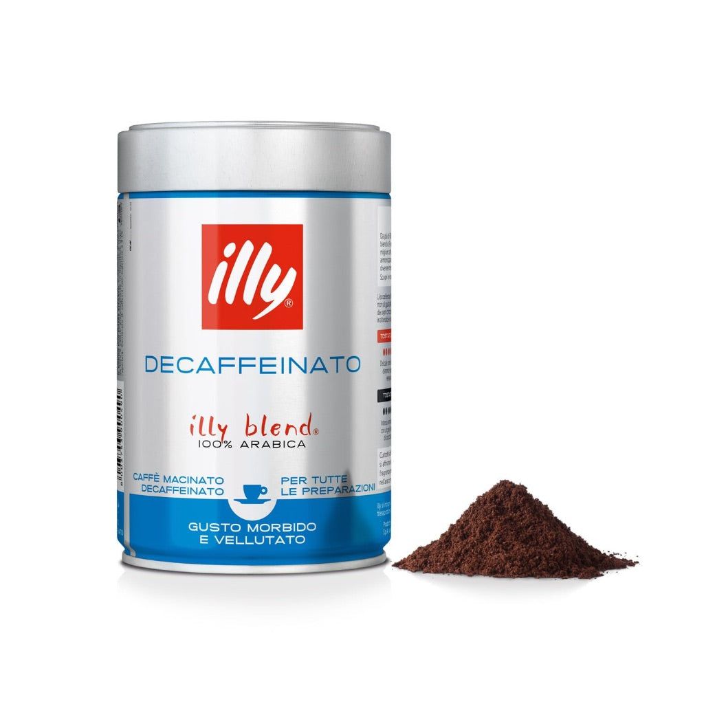 Illy Ground Coffee Classico Decaf Espresso Roast, 100% Arabica – 8.8 Ounce