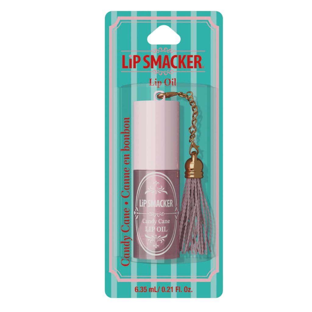 Lip Smacker Holiday Lip Oil, Nourishing Lip Treatment with Shine - Candy Cane