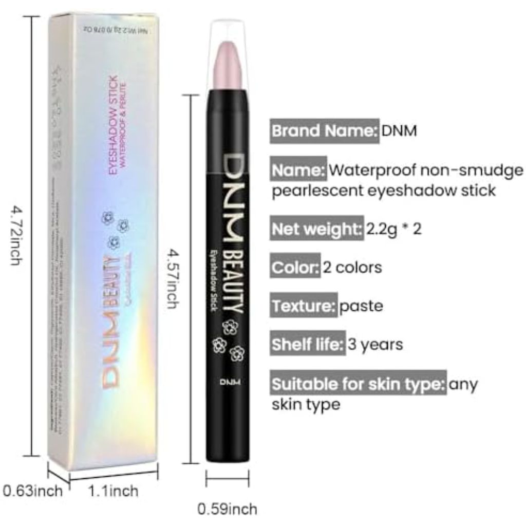 2Pcs Cream Eyeshadow Sticks Set for Eyes- Waterproof, Rose Shimmer Matte Eye shadow Stick Pencil Pen - Color #33