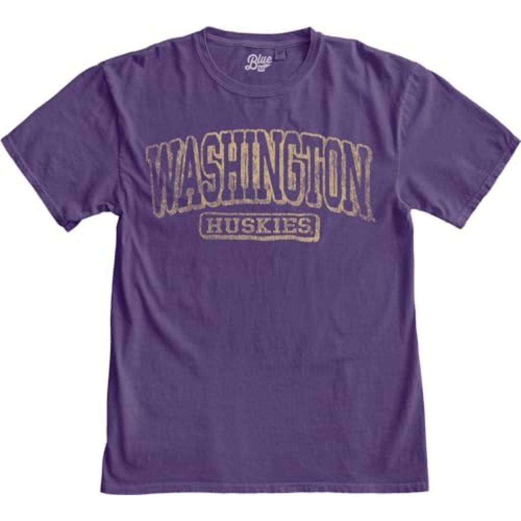 Blue 84 NCAA Adult NCAA Officially Licensed Vintage T-Shirt - Washington Huskies, Size Large
