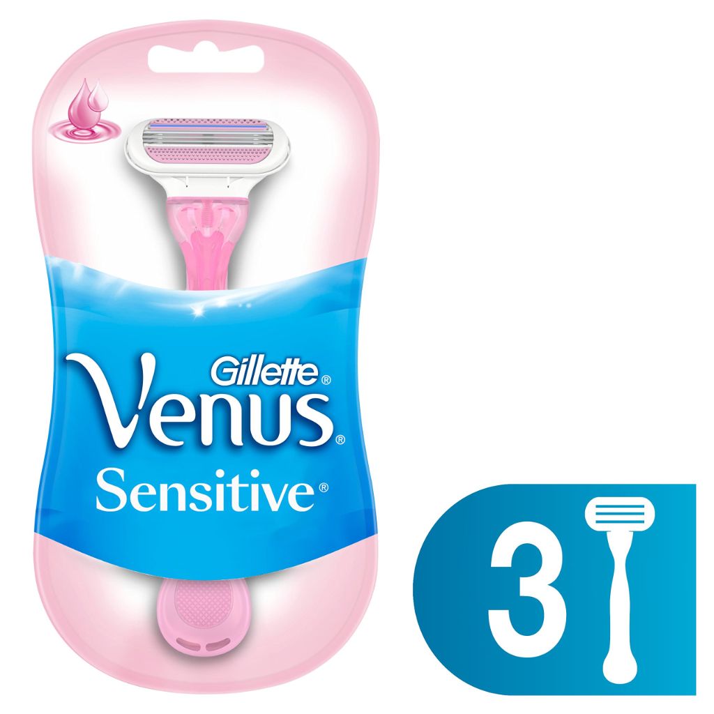 Gillette Venus Sensitive Women'S Disposable Razors, 3 Ct