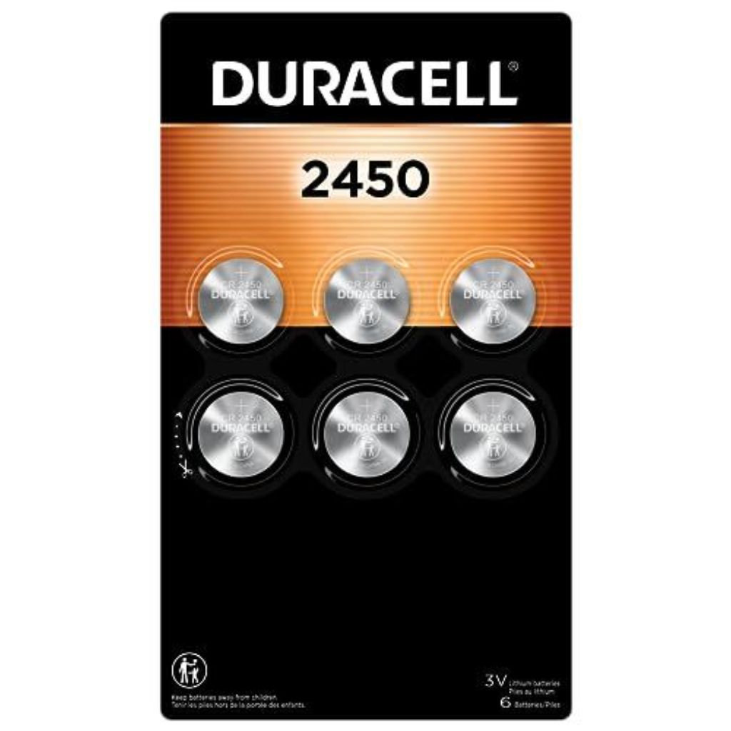 Duracell 2450 3V Lithium Coin Battery - 6 Pack