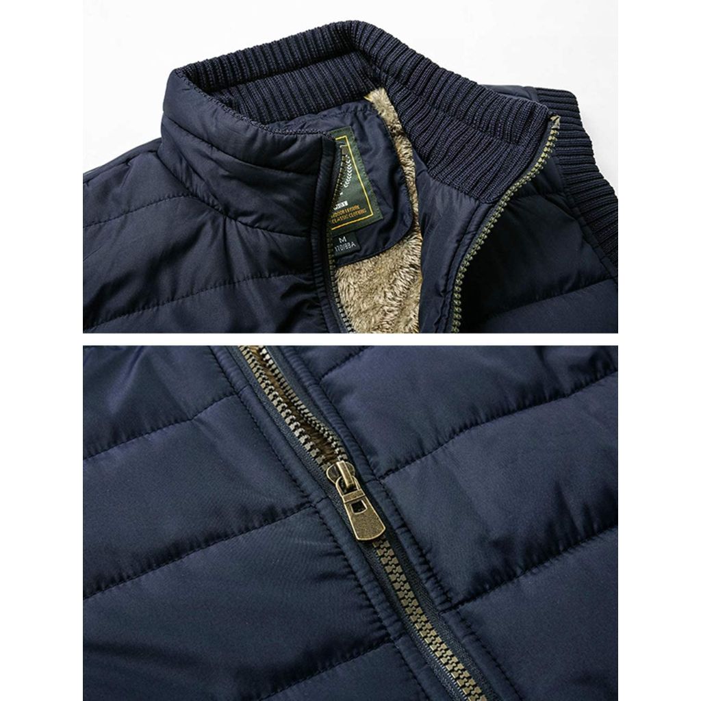 Vcansion Men's Outdoor Fleece Jacket Vest, Grey, US Small