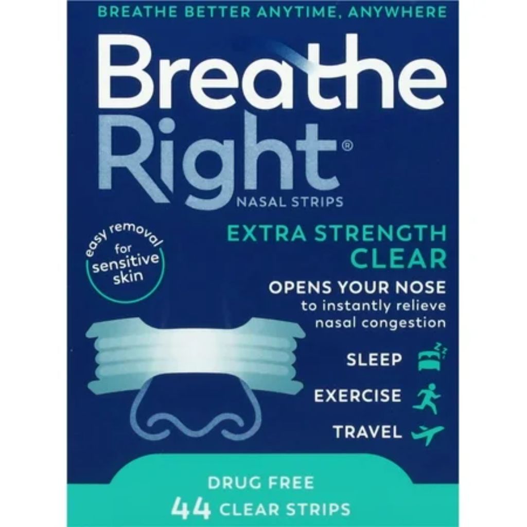 Breathe Right Extra Strength Drug-Free Clear Nasal Strips - 44ct