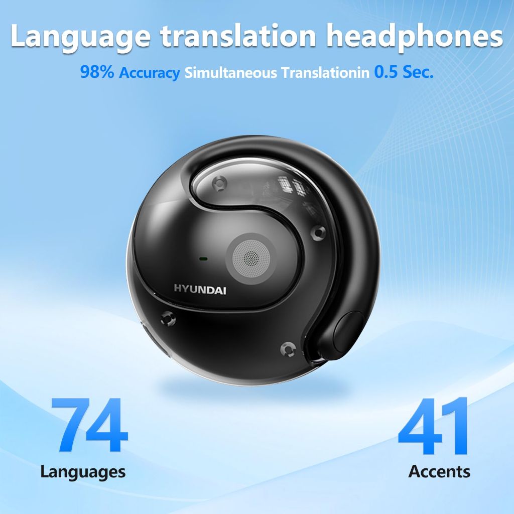Hyundai Language Translator Earbuds - Black