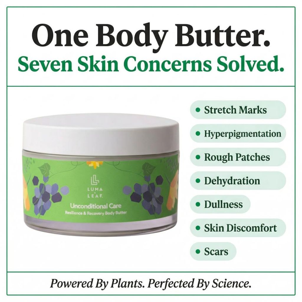 LUMA & LEAF Stretch Mark Cream for Pregnancy, Whipped Shea Butter with Prickly Pear & Vitamin E, Fragrance Free 5 oz