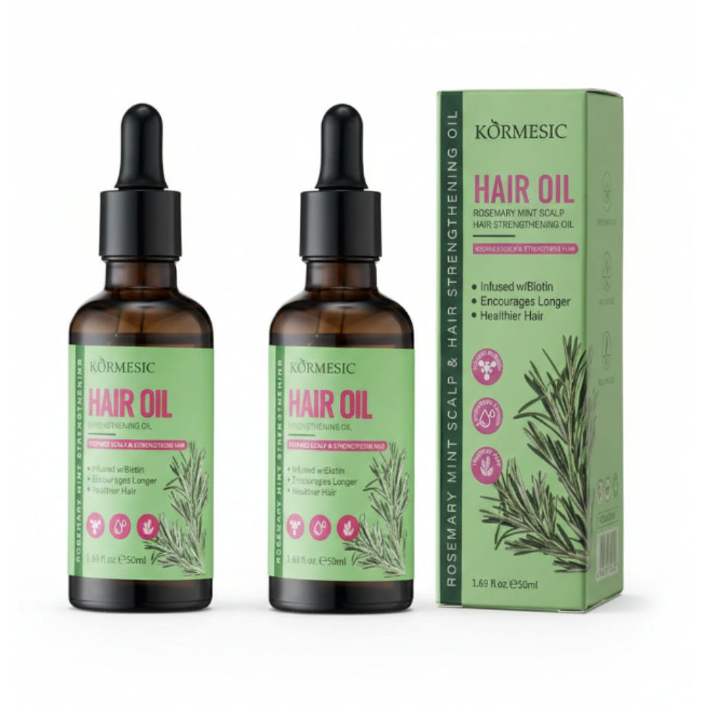 Kormesic Rosemary Mint Scalp Hair Strengthening Oil - 1.69 fl. oz. (2 Pack)