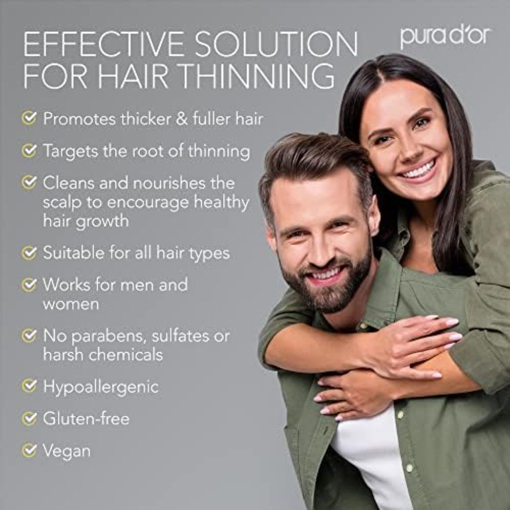 PURA D'OR Advanced Therapy Biotin Shampoo & Conditioner Hair Care Set, 16 fl. oz. x2