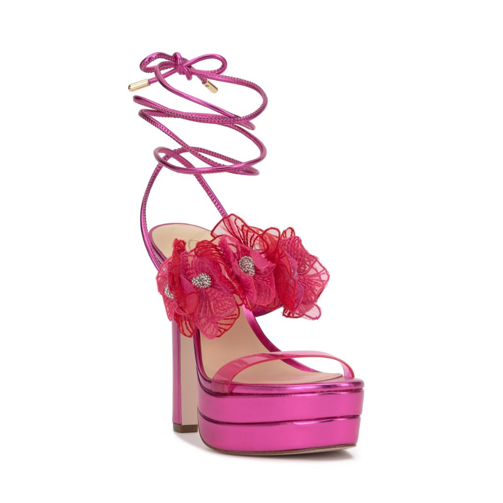 Jessica Simpson Iyla Flower Double Platform Sandal, Pink Jewel - size 7.5M