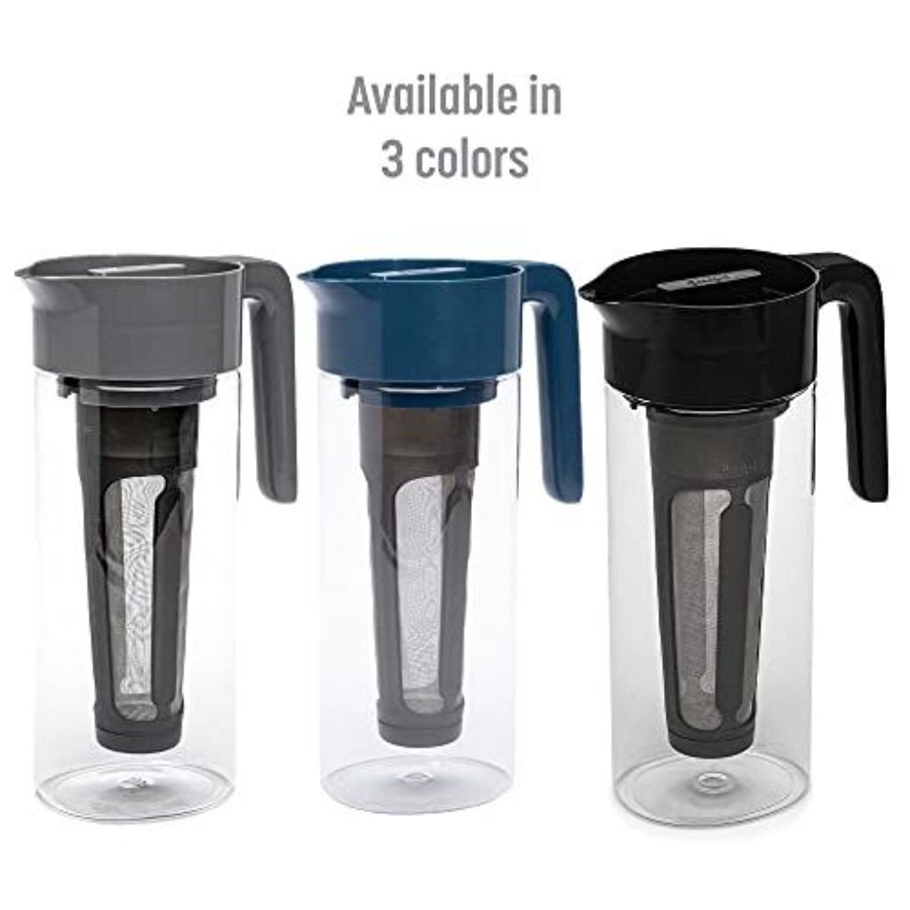 Goodful Airtight Cold Brew Iced Coffee Maker, Shatterproof Durable Tritan Plastic Construction, Leak-Proof Lid, Large Capacity with Premium Stainless