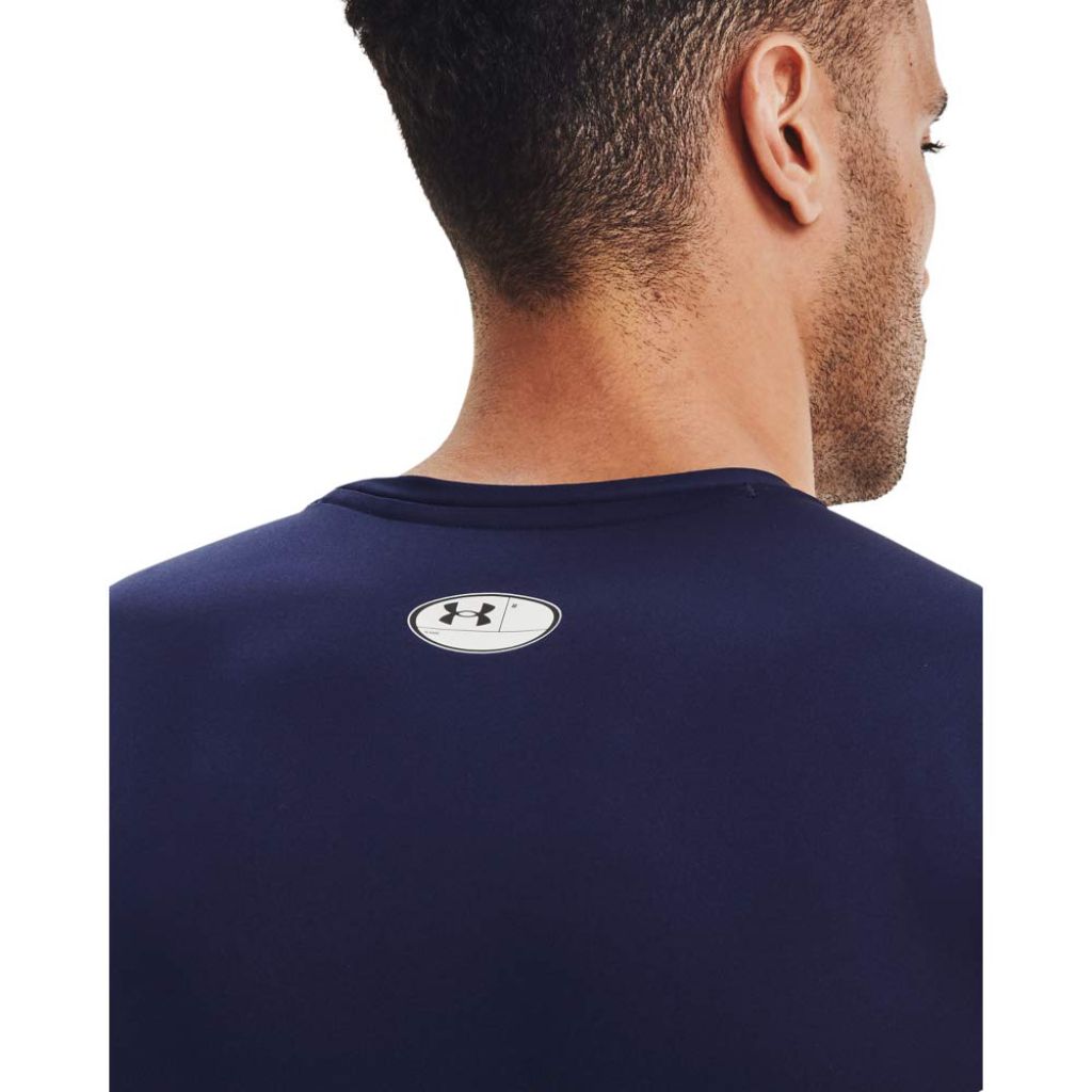 SZ XL, Under Armour Men's Heat Gear Compression Sleeveless T-Shirt , Midnight Navy / White