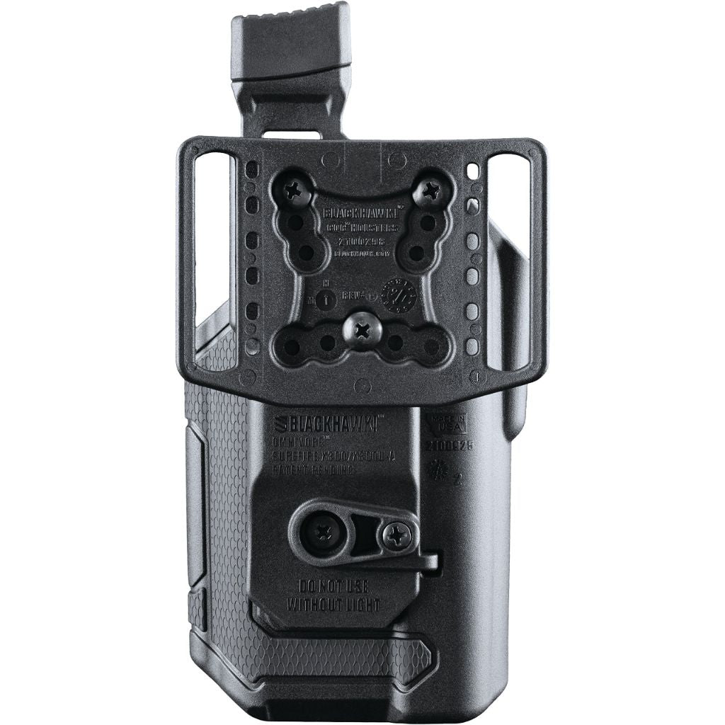 BLACKHAWK! Omnivore MultiFit Surefire X300U-A Light Bearing Holster, Right, Black, One Size