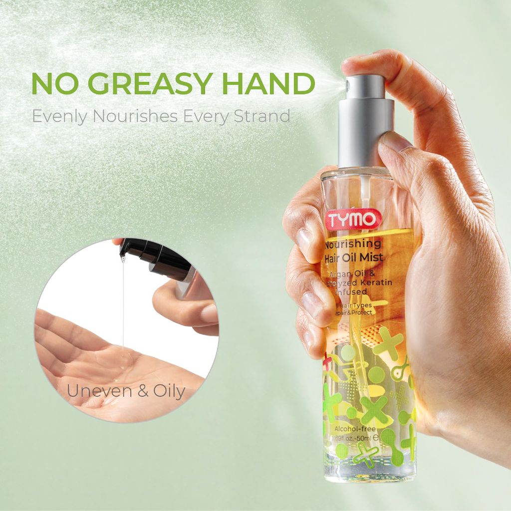 TYMO Argan Hair Oil Spray - Hydrating Natural 6 Blend Oil - 1.69 fl. oz.