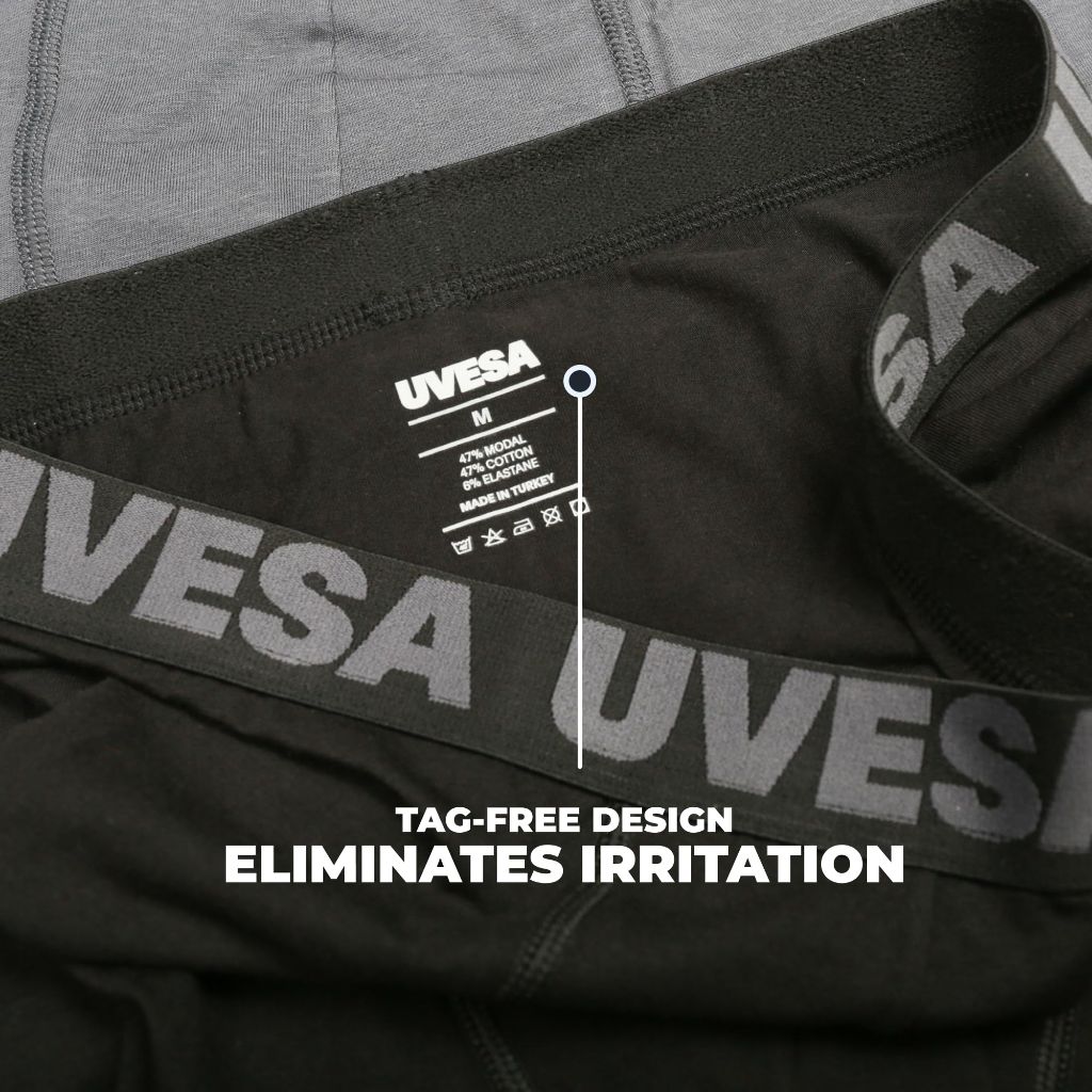 UVESA Small Men's Underwear - boxer briefs (Black, Navy Blue, Dark Grey)