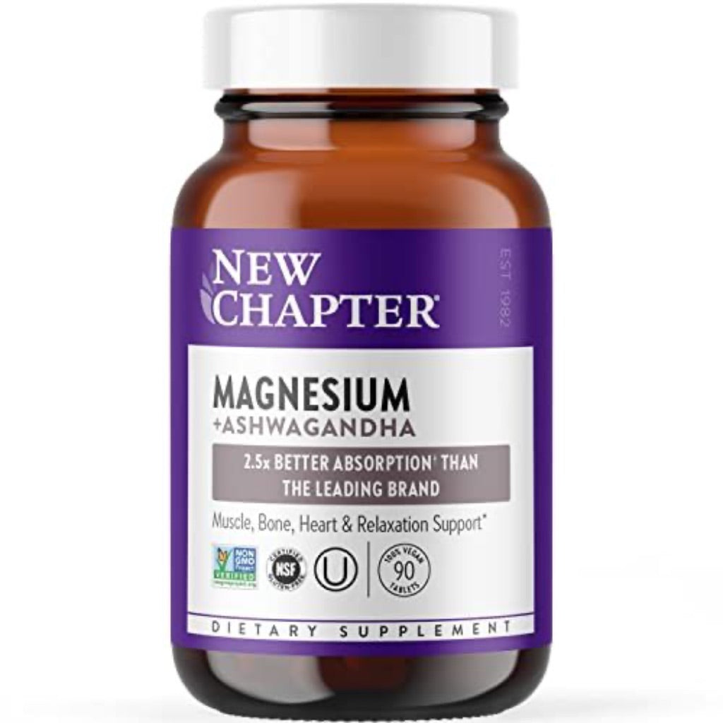 New Chapter, Magnesium + Ashwagandha, 90 Count