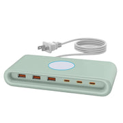 USB Charging Station for Multiple Devices with 6-Ports (Single-Port PD65W and PD20W), Charging hub for Multiple Devices, MacBook, Laptops, iPad Pro, iPhone and More, Charger Block (Green)
