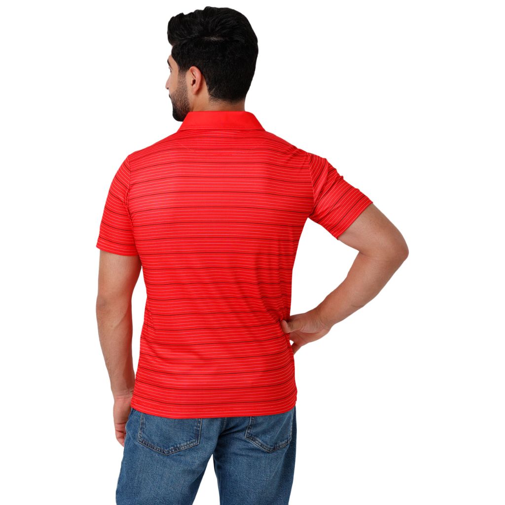 FOCO Chicago Blackhawks NHL Mens Striped Polyester Polo - XXL