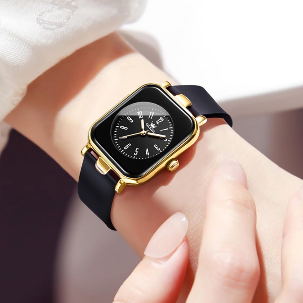 OLEVS Watch for Women, Silicone Strap, Dainty Quartz Waterproof