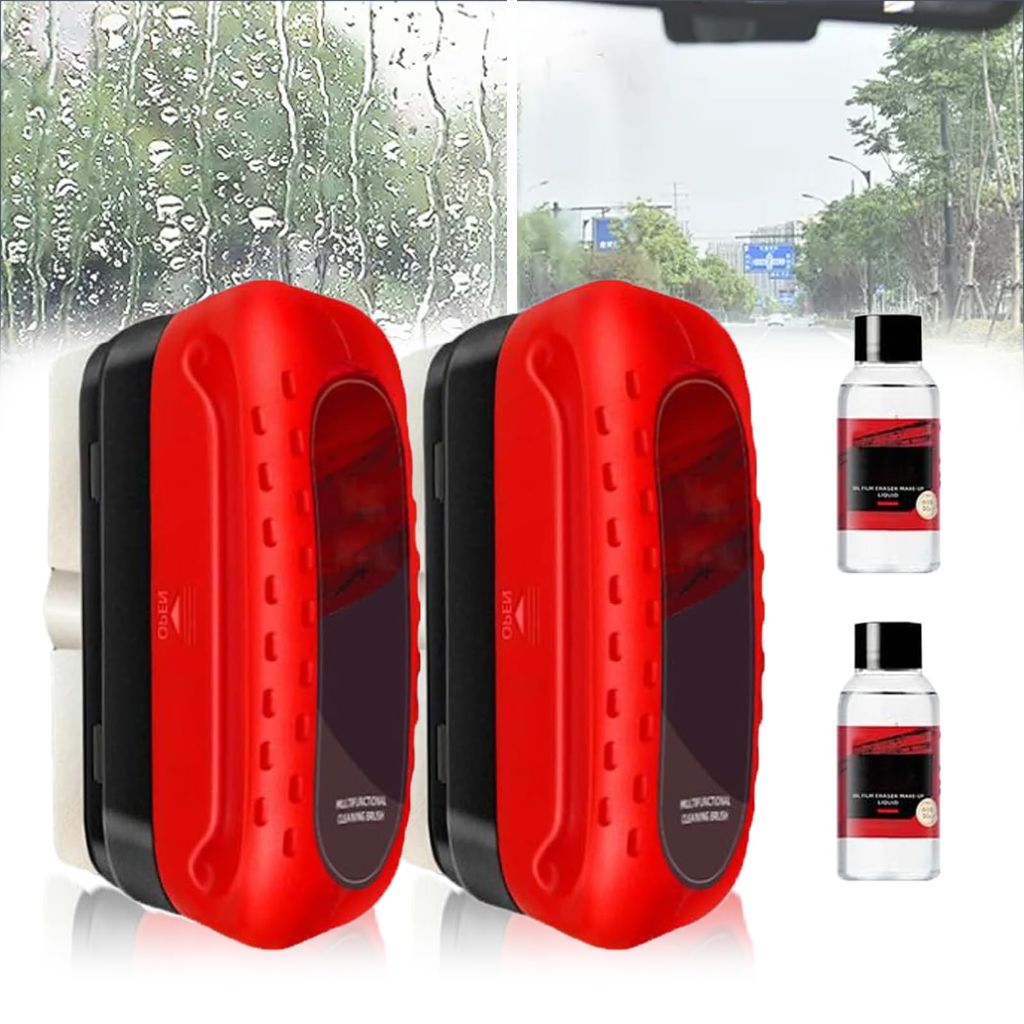 2PCS Automotive Oil Film Cleaning Brush For Car Windows Glass