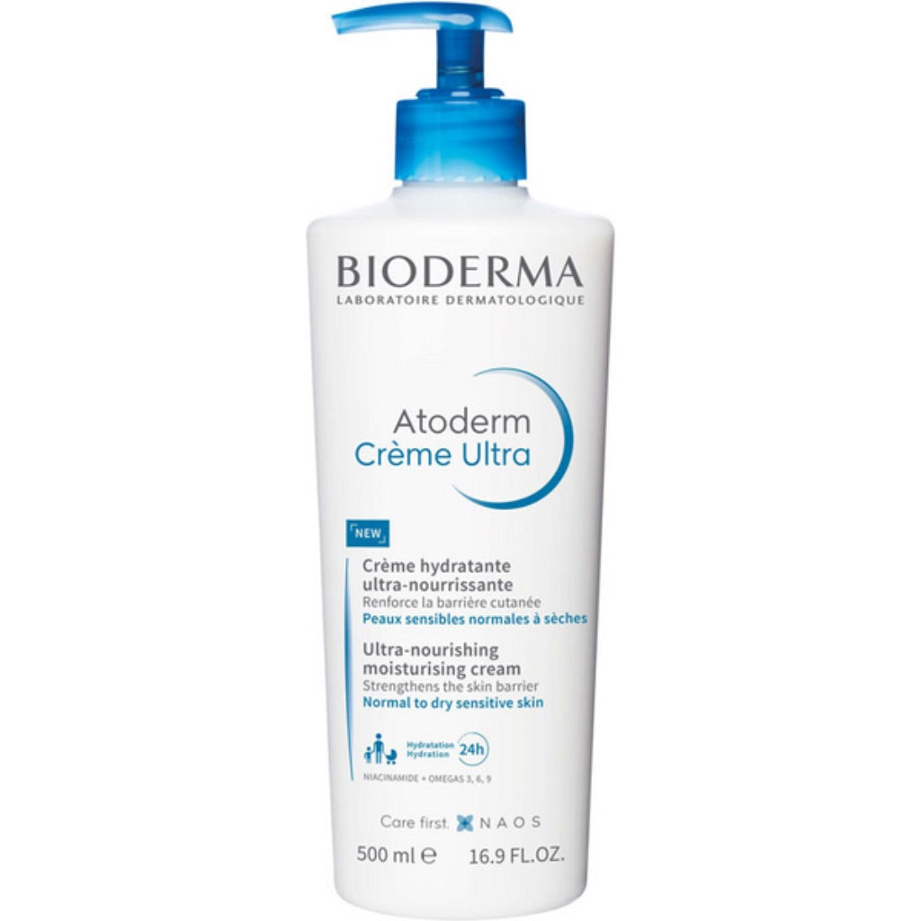 Bioderma Atoderm Cream Ultra Hydrating Body Moisturizer, 16.9 fl. oz.