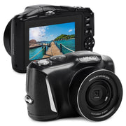 Minolta 64MP Digital Camera – 4K Ultra HD Video at 60FPS, 16x Digital Zoom, WiFi, CMOS Sensor, 3-inch LCD Display, Auto Exposure - Includes 32GB Memory Card, Rechargeable Battery (Black)