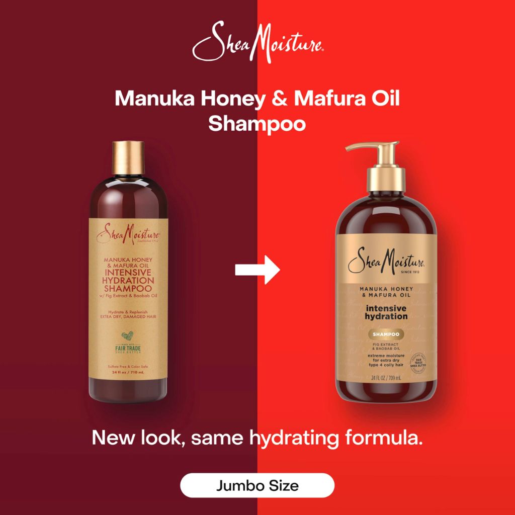Shea Moisture Intensive Hydration Shampoo Manuka Honey & Mafura Oil, Sulfate-Free, 24 oz