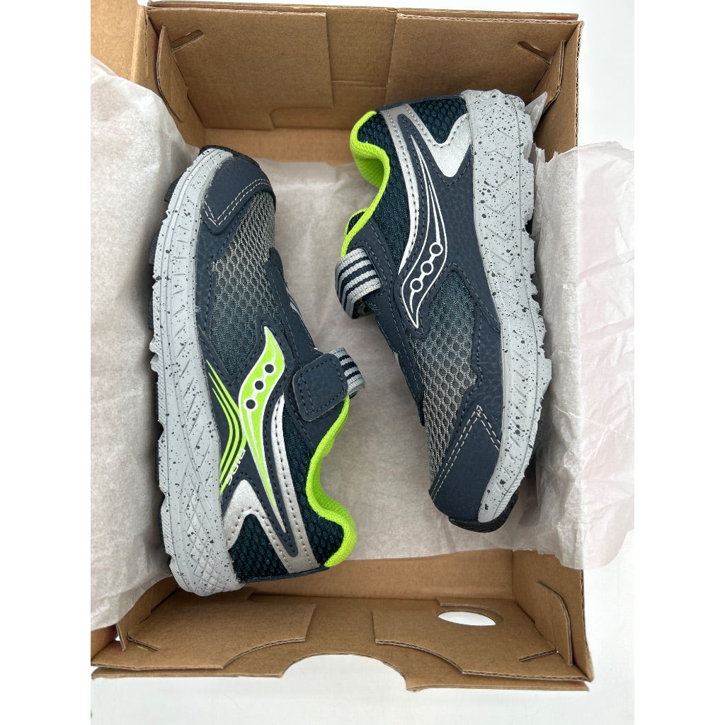 Saucony Kids Ride 10 Jr Sneakers, Navy/Green - Size 9.5 Wide (Toddler)