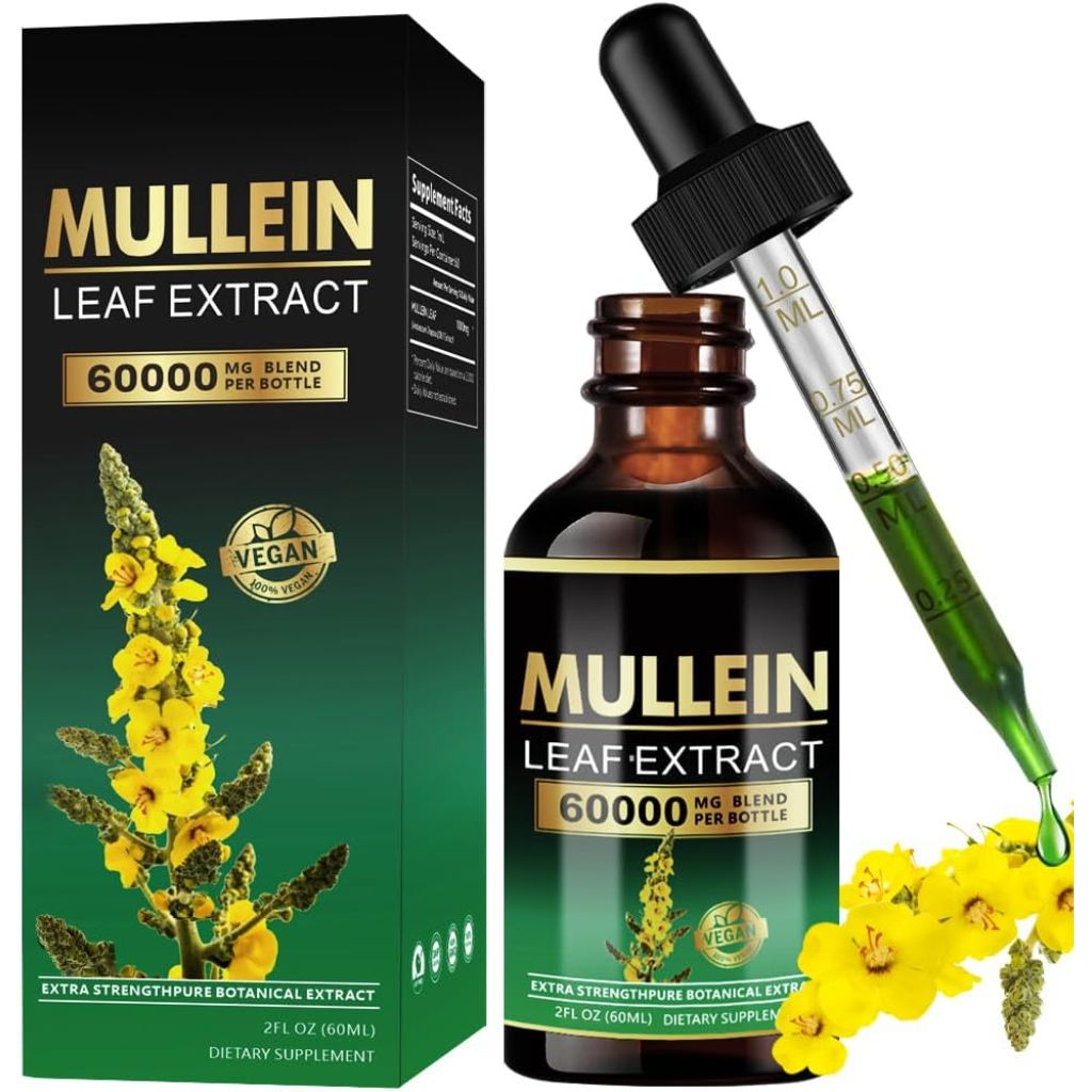 ANKUY Mullein Drops for Lungs - Herbal Supplements - 2 Fl Oz (Green)